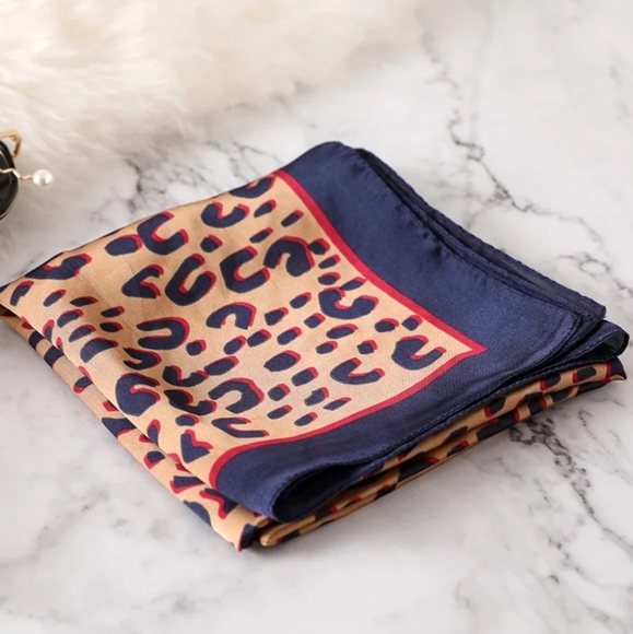 cheetah scarf Accessories - Large Silky Scarf Head Neck Hair Bag 28x28
